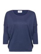 A2561, Milasz R-Neck Pullover Navy Saint Tropez