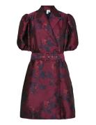Yasanki 2/4 Wrap Dress Burgundy YAS
