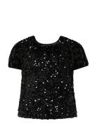 Kogconfidence Life Sequin S/S Top Jrs Black Kids Only