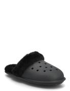 Classic Fuzz Scuff Black Crocs