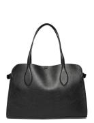 Medium Bag With Tumbled Leather Effect Black Mango