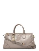 Shiny Handbag With Handles Grey Mango