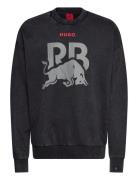 Crewneck Wash_01-Rb2 Black HUGO