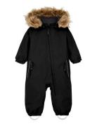 Baby Coverall W. Fake Fur Black Color Kids