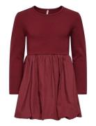 Kmgtrinny Life Sld Ls Bal Dress Jrs Noos Burgundy Kids Only
