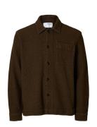 Slhregfred Structured Overshirt Brown Selected