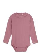 Body Ls Pointelle Pink En Fant