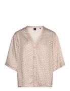 Sateen Aop_Top Beige BOSS