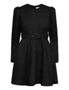 Bouclé Belt Dress Black By Ti Mo