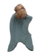 Wool Fullface W. Pom Pom Green Mikk-line