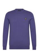 Cotton Merino Crew Neck Jumper Purple Lyle & Scott