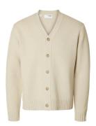 Slhcody Ls Knit Relaxed Cardigan Noos Cream Selected