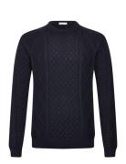 Organic Cotton Cable Knit - Regener Navy Knowledge Cotton Apparel