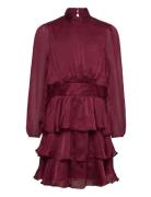 Vmlauren Ls Short Dress Wvn Girl Burgundy Vero Moda Girl