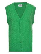 Lambswool Button Slipover Green Lindbergh