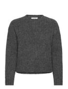 Rktulip Wool Blend Ls Short O-Neck Grey Rosemunde Kids