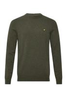 Lambswool Blend Crew Neck Jumper Khaki Lyle & Scott
