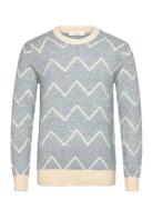 Slhrai Ls Knit Crew Neck Noos Blue Selected