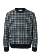 Slhmikolas Ls Knit Relaxed Crew Neck Patterned Selected