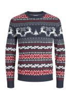 Jjxmas Frosty Knit Crew Neck Jnr Navy Jack & J S