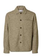 Slhregari Wool Blend Nf Undyed Overshirt Beige Selected