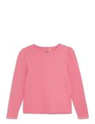 T-Shirt Ls Pointelle Pink En Fant