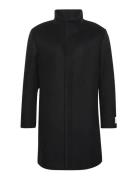 Ls Wool Blend Car Coat Black Calvin Klein