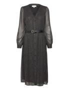 Sparkle Dot Btn Dwn Drs Black Michael Kors