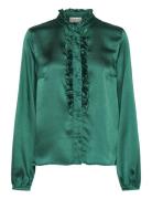 Crloretti Frill Shirt Green Cream