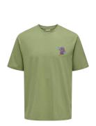 Onsfred Life Opt 4 Rlx Ss Tee Vd Green ONLY & SONS