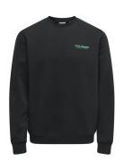 Onsten Reg Ls Crew Black ONLY & SONS