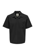 Onspli Plisse Shirt Black ONLY & SONS