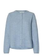 Slflulu New Ls Knit Cardigan Noos Blue Selected