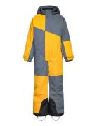 Ski Coverall - Colorblock Yellow Color Kids