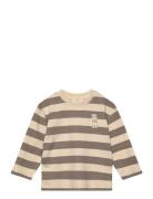 Patch Striped T-Shirt Beige Mango