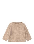 Cable-Knit Sweater Beige Mango