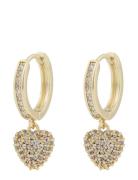 Stina Heart Ring Pendant Ear G/Clear - Gold SNÖ Of Sweden
