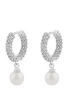 Lydia Pearl Ring Ear S/White - Silver SNÖ Of Sweden