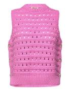 Cotton Stitch Vest Pink Stella Nova