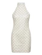 Beaded Halterneck Dress White ROTATE Birger Christensen