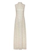 Lace Sequin Maxi Dress Cream ROTATE Birger Christensen