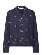 Kimmie Shirt Embroidered Flower Navy Naja Lauf