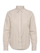 Reg Classic Poplin Striped Shirt White GANT