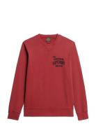 Workwear Applique Sweatshirt Red Superdry