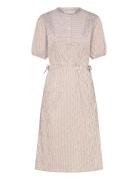 Jodie Dress Uneven Stripe Beige Naja Lauf