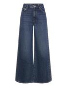 Wide-Leg Studded Jeans Blue Mango