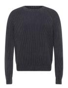 Long Sleeve Washed Crew Grey Hollister