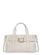 Buckle Mini Tote With Strap Cream Calvin Klein