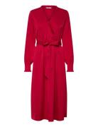 Frill Wrap Dress Red Bubbleroom