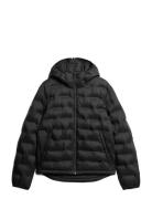 Hooded Quilted Puffer Coat Black Superdry